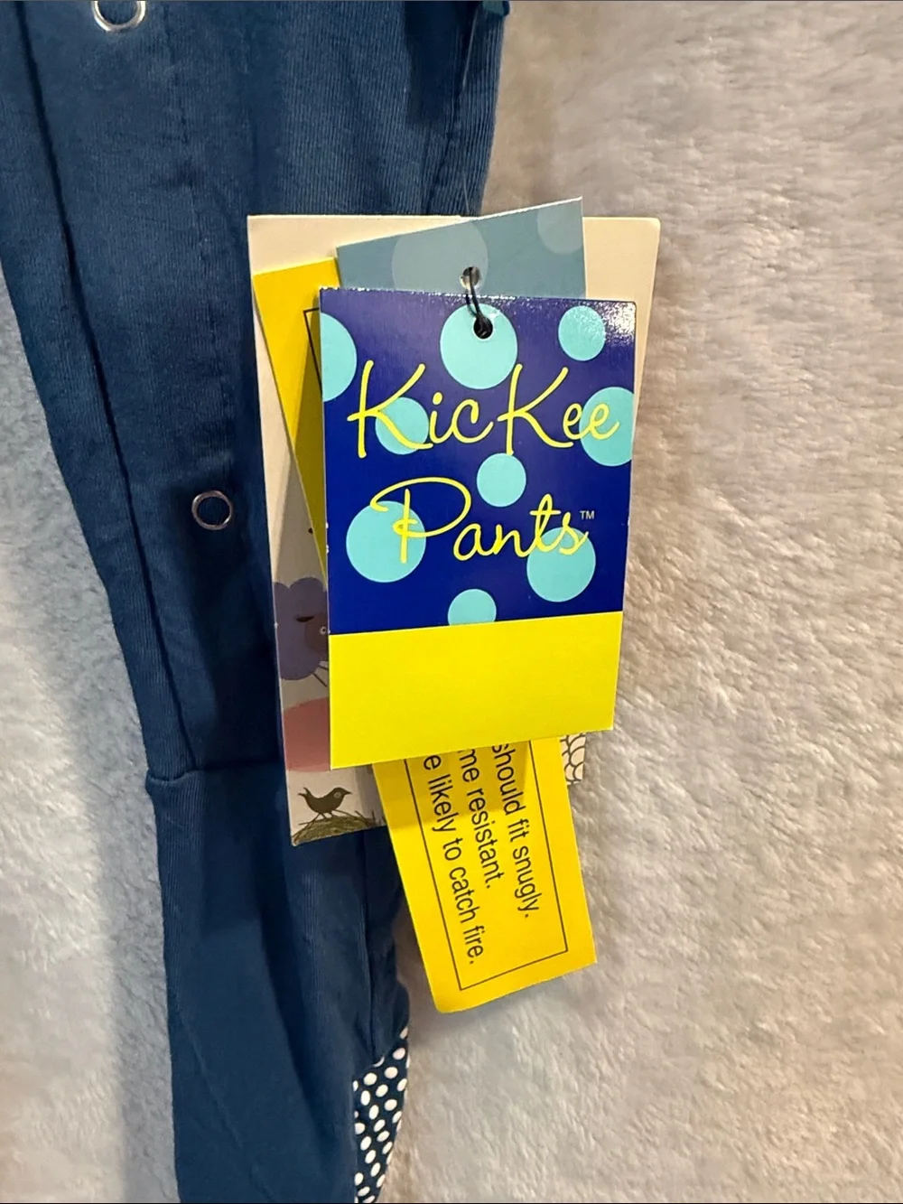 NWT Kickee Pants Basic Footie With Snaps Navy Blue One-Piece Size 18-24 Months